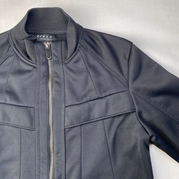 21 MEN Full Zip Sweatshirt BLACK JACKET! Tech Street Wear Sleek Jogger Sz M - Picture 4 of 16